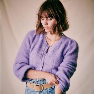 BRAND NEW Sézane Egide Cardigan (Lilac)